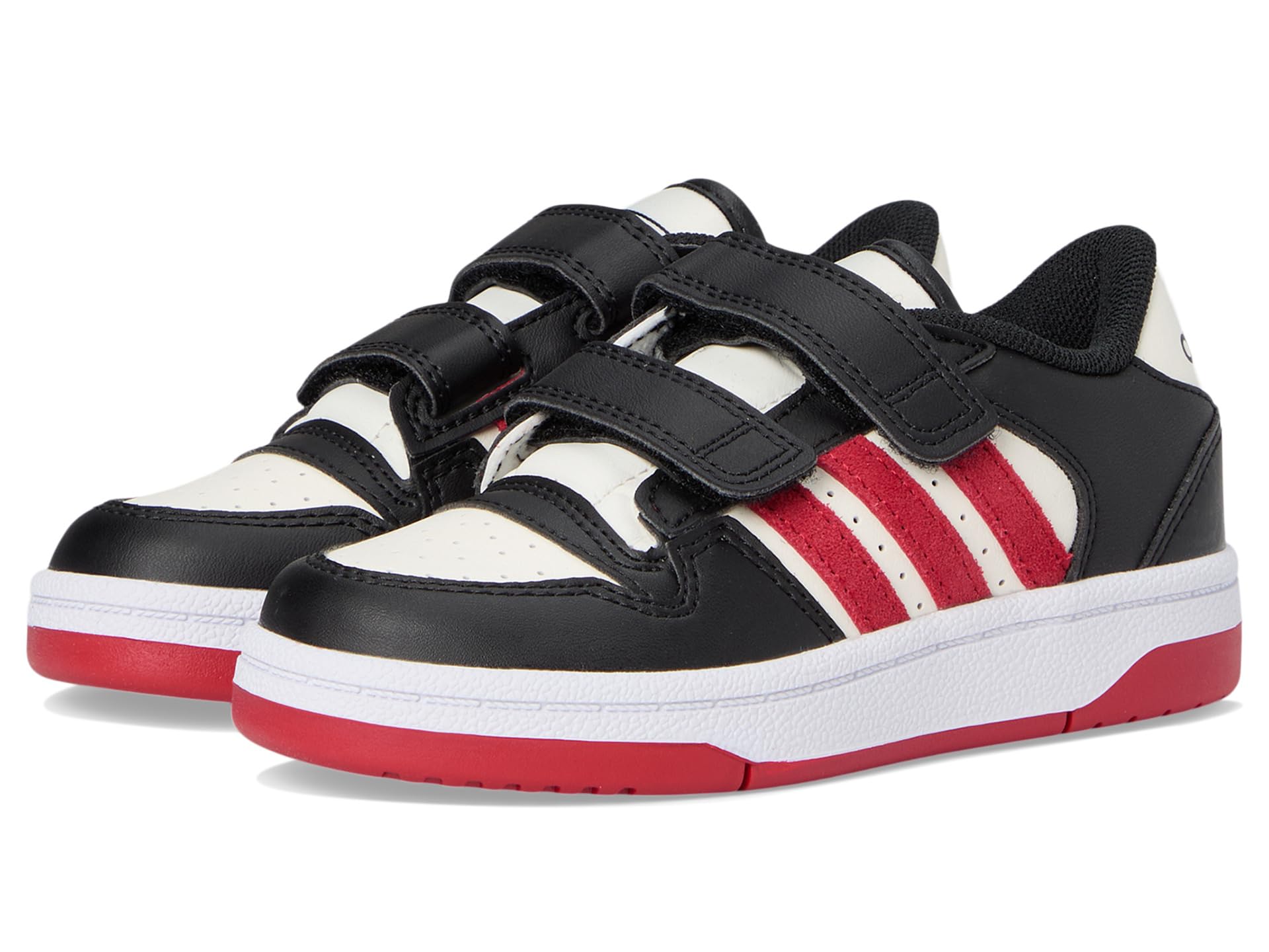 

Кроссовки Adidas Kids Break Start Elastic Lace Basketball Shoes, Black/Team Power Red/White