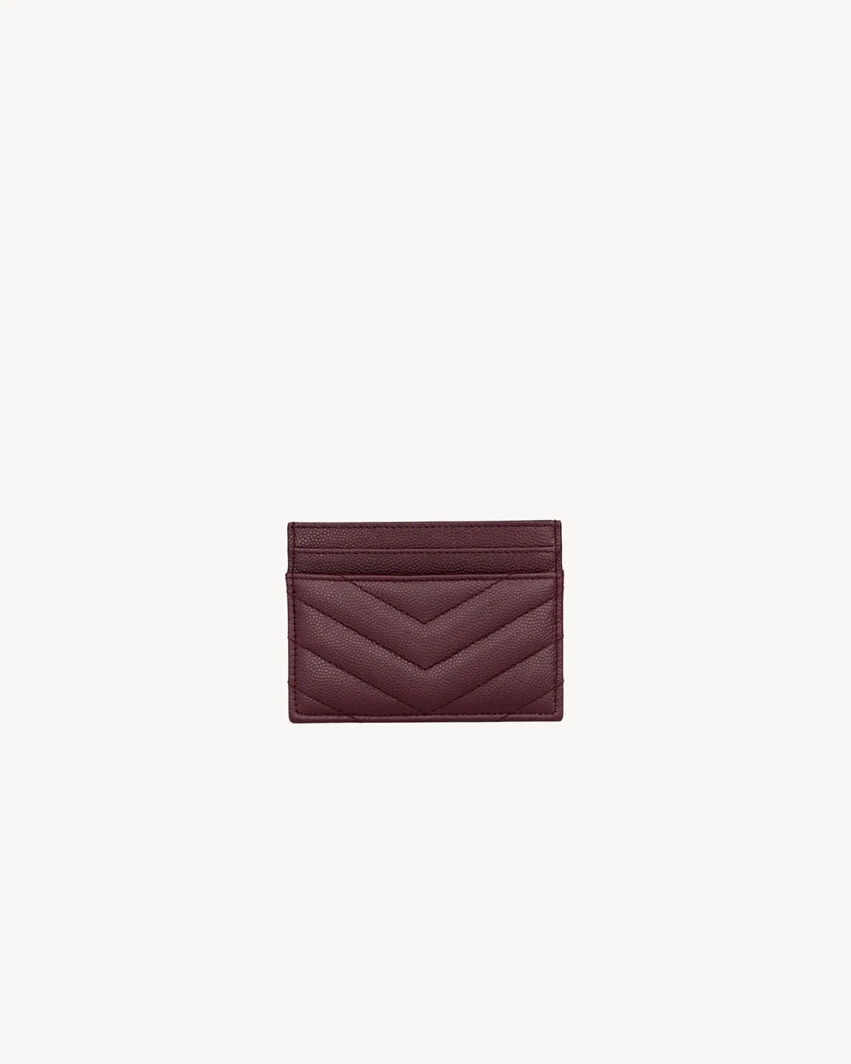 Картхолдер CASSANDRE из кожи grain de poudre SAINT LAURENT, бордовый — фото 2
