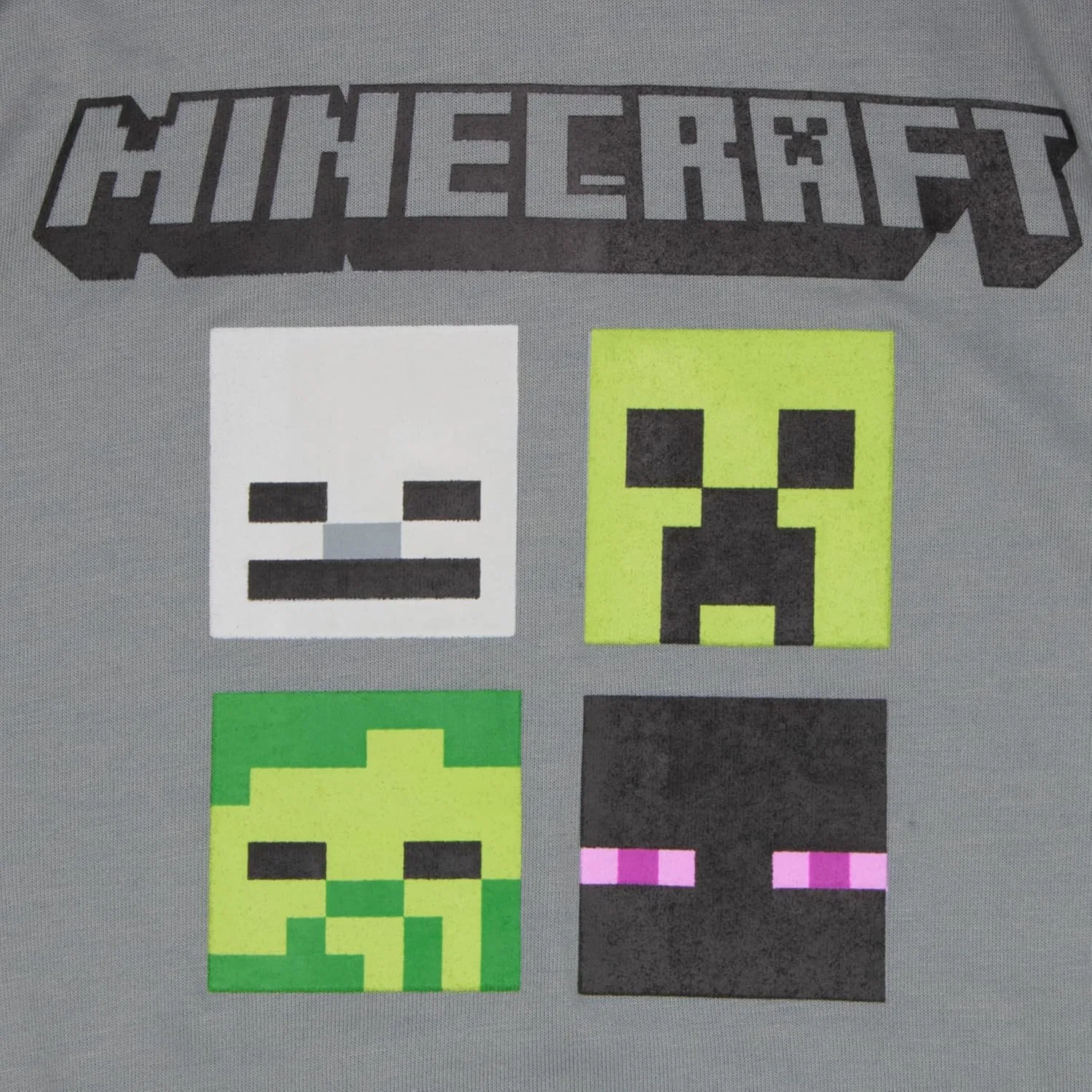 Детский флисовый комплект Minecraft для мальчиков: толстовка и брюки, а также худи и спортивные штаны, серый/черный — фото 4