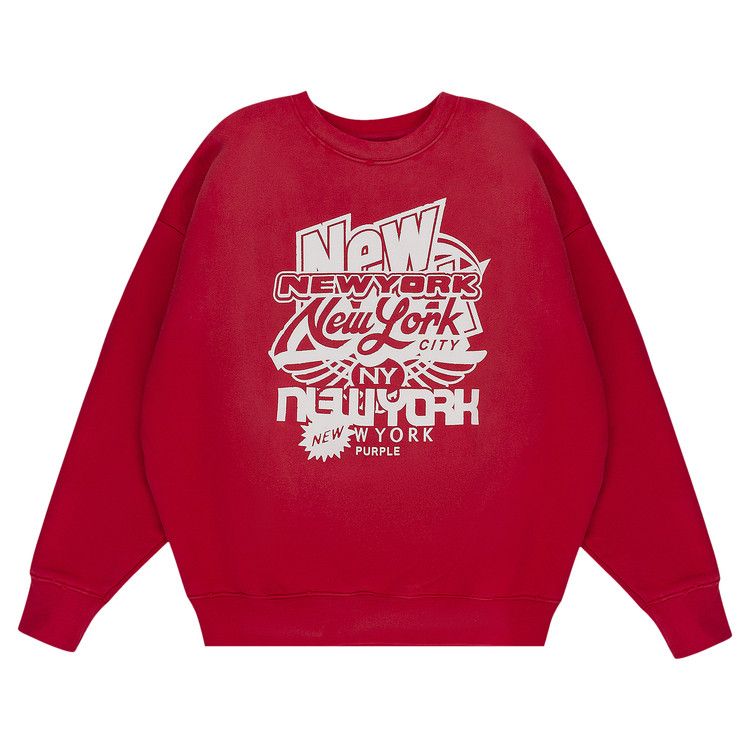 

Толстовка PURPLE BRAND HWT Fleece Crewneck Sweatshirt, Red