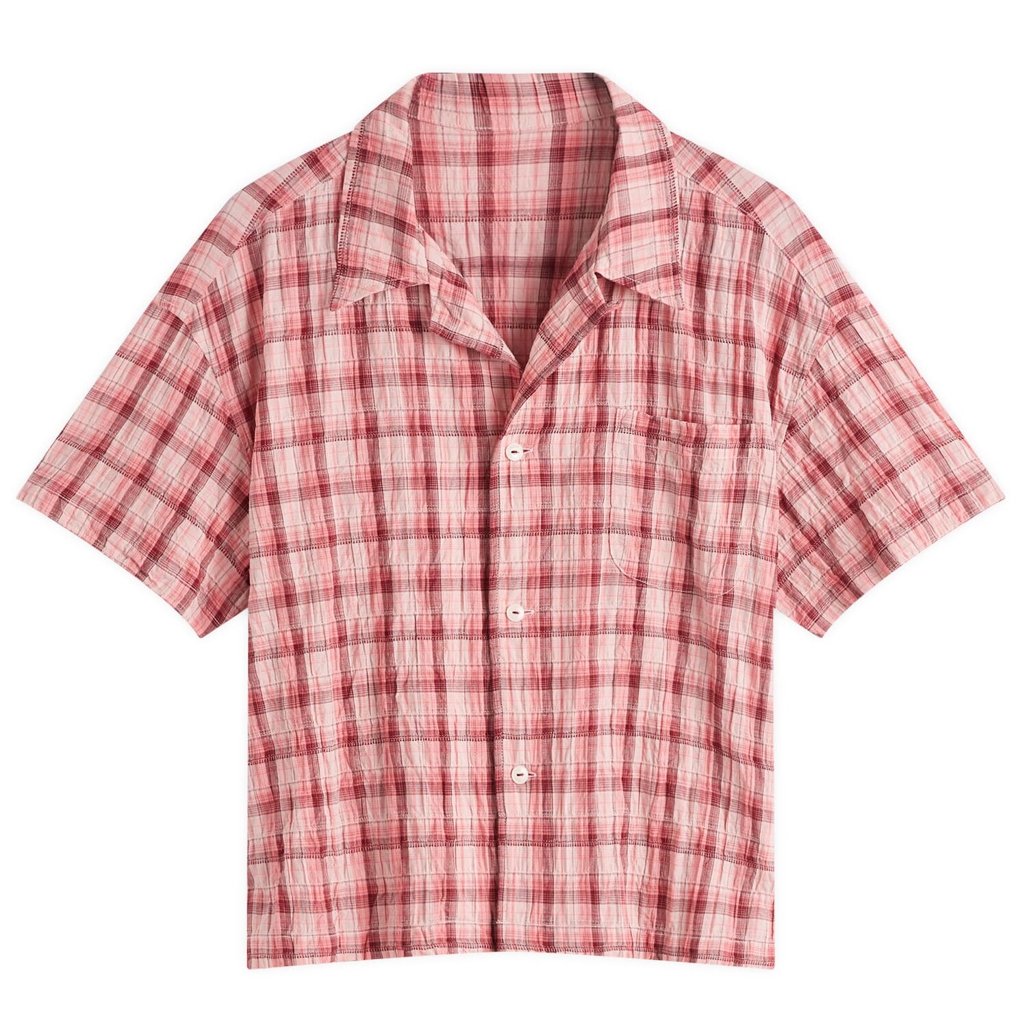 

Рубашка с коротким рукавом Beams Boy Check Shirt, розовый