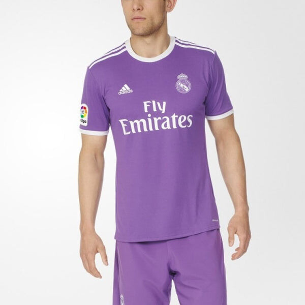 Футболка adidas MENS Real Madrid adidas 2016/17 Home Jersey Football Soccer Shirt Purple, фиолетовый — фото 4