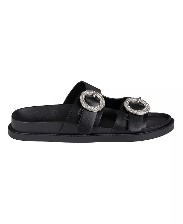 Женские сандалии Jordyn с двумя ремешками и декорированной стелькой GC Shoes, черный — фото 2