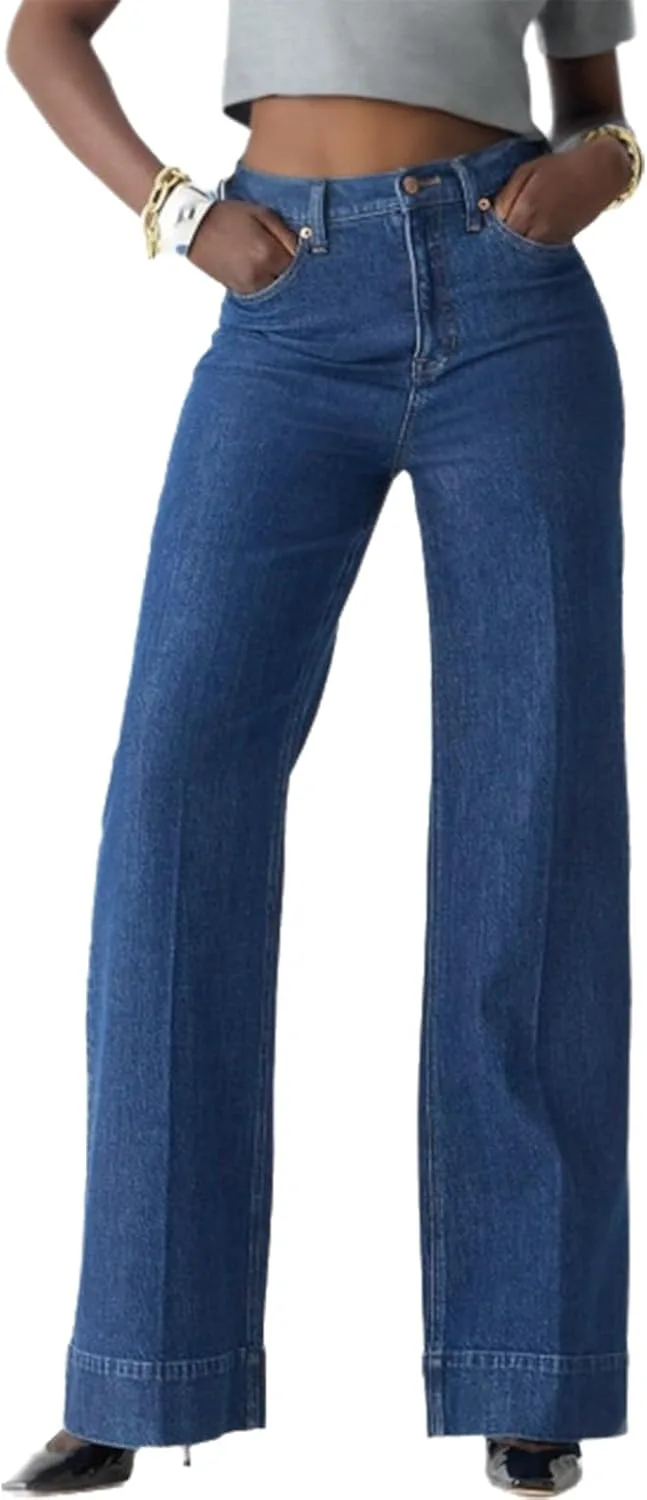 

Женские джинсы baggy high waist wide leg с эффектом stretch TACSTRUN