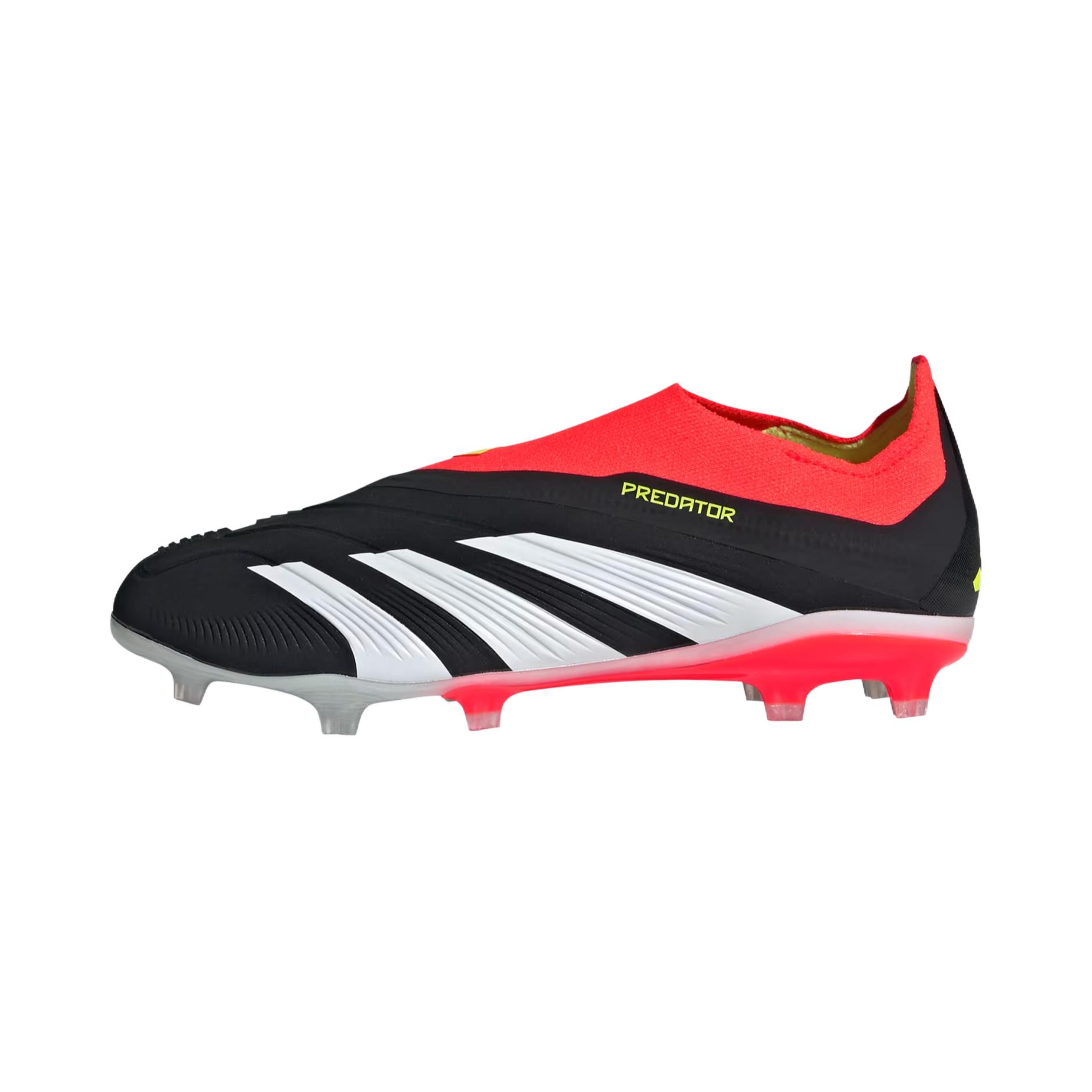 

Adidas Predator 24+ Laceless FG Core Black Cloud White Solar Red GS