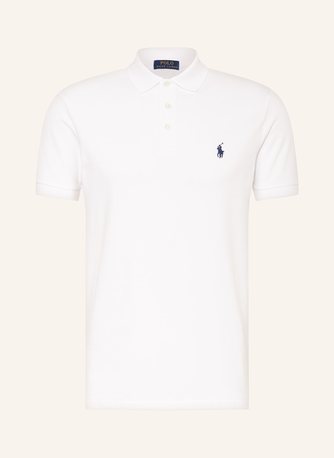 

Рубашка-Поло из пике на заказ узкого кроя Polo Ralph Lauren, белый