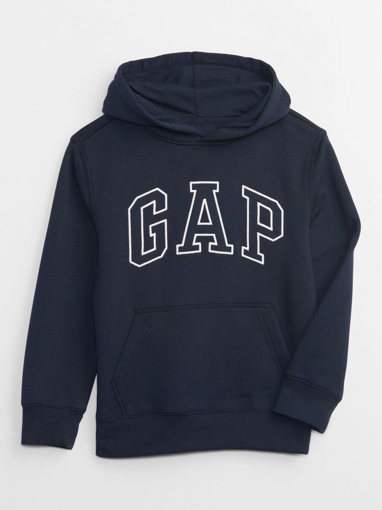 

Детская толстовка с логотипом и флисом Gap, синий