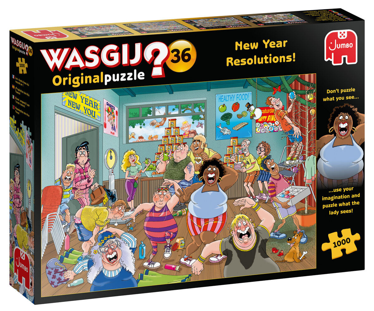

Пазл Jumbo, Wasgij Original 36, Новогодние Резолюции, 1000 шт.