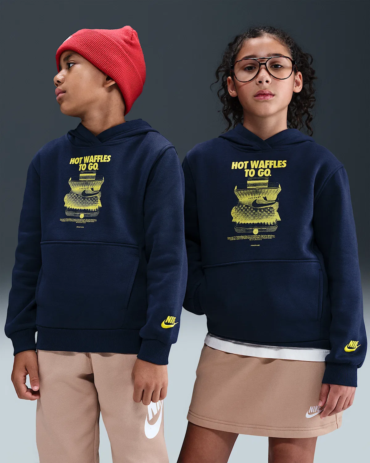Детская худи Nike Sportswear Club Fleece, Obsidian/Lightning