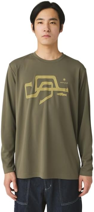 

Футболка с длинным рукавом Snow Peak SPF-TS-25AU901 SP с графическим логотипом, сшитая по индивидуальному заказу, с длинным рукавом, мужская, женская, бежевый