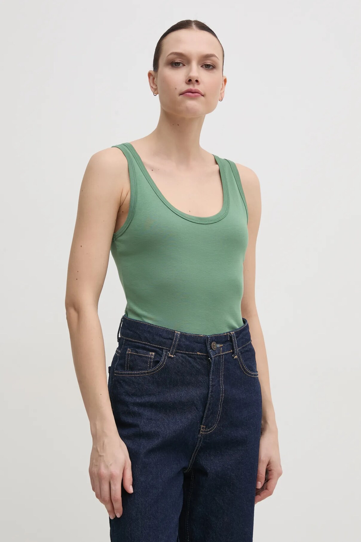 

Хлопковый топ United Colors Of Benetton, зеленый