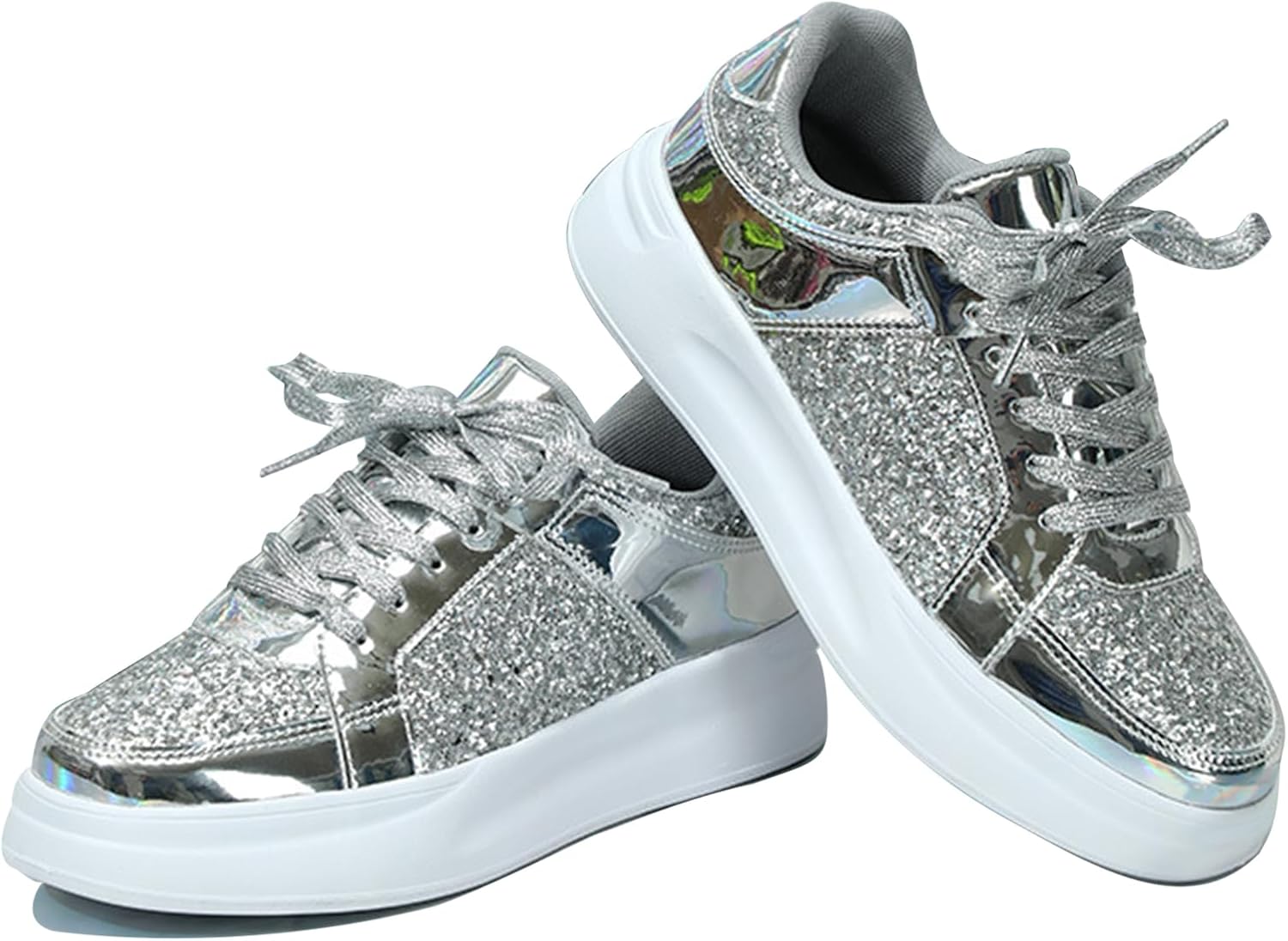 

Платформенные кроссовки с блестками для женщин Weryuico