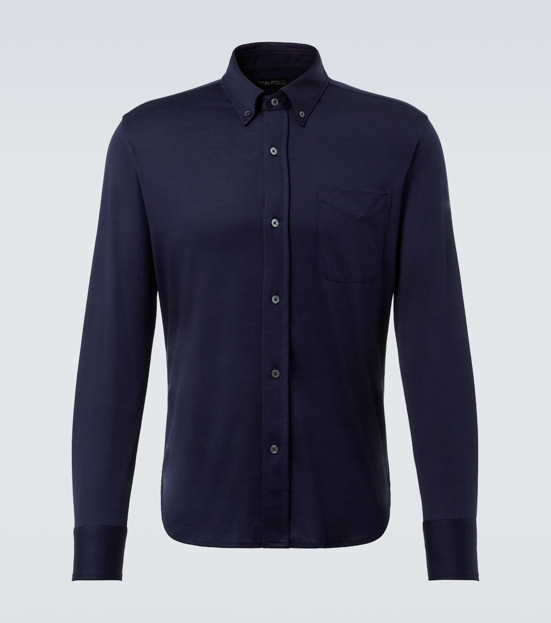 

Шёлковая и хлопковая рубашка Tom Ford, Night Blue