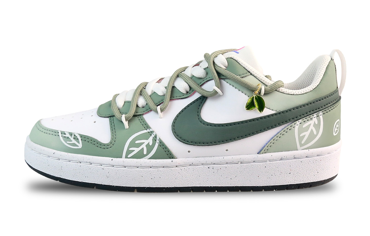 

Кроссовки Nike Court Borough Skateboarding Shoes Women's Low-top White/green, желтый