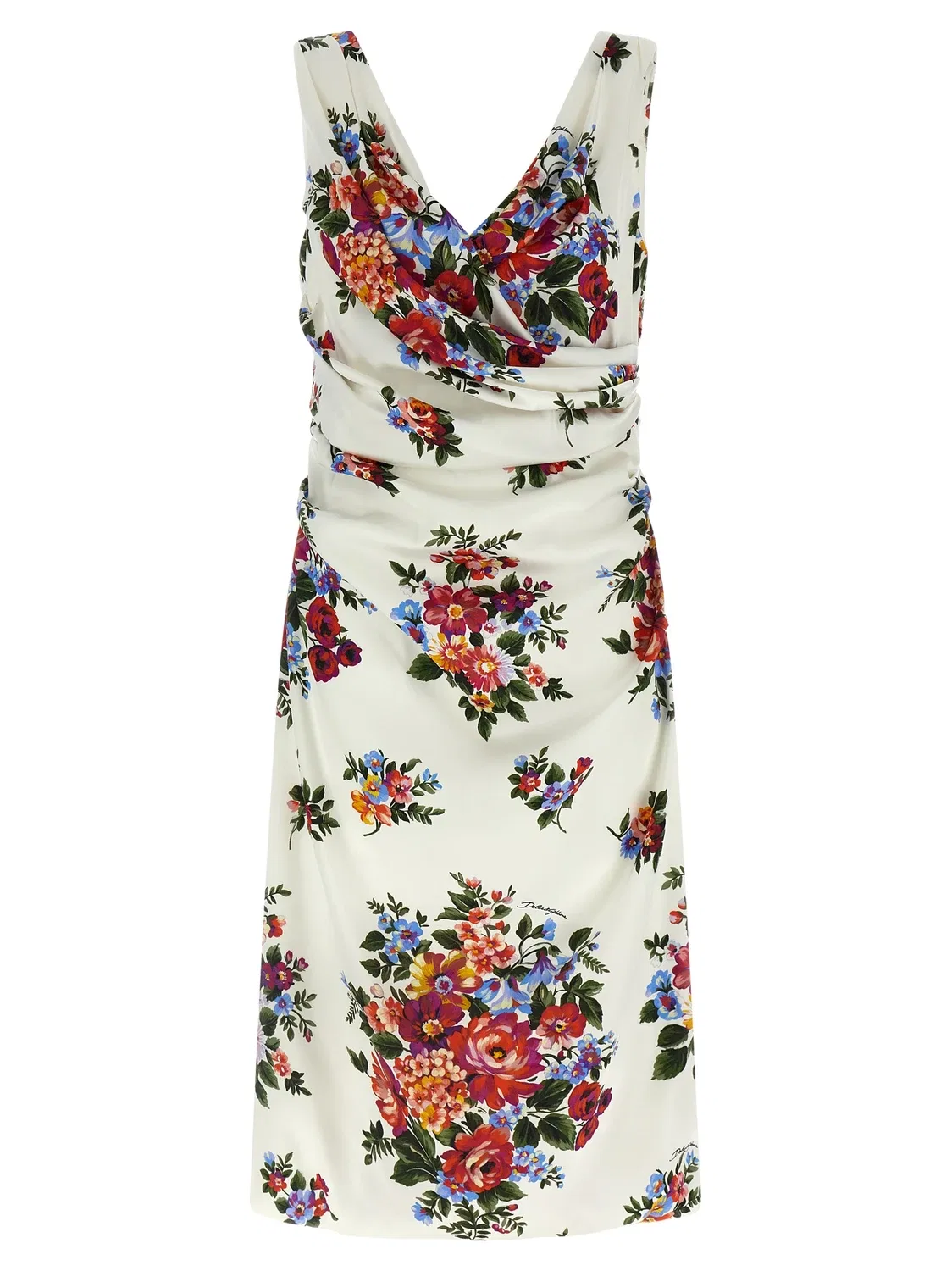 Платье «Букет цветов» DOLCE & GABBANA, белый