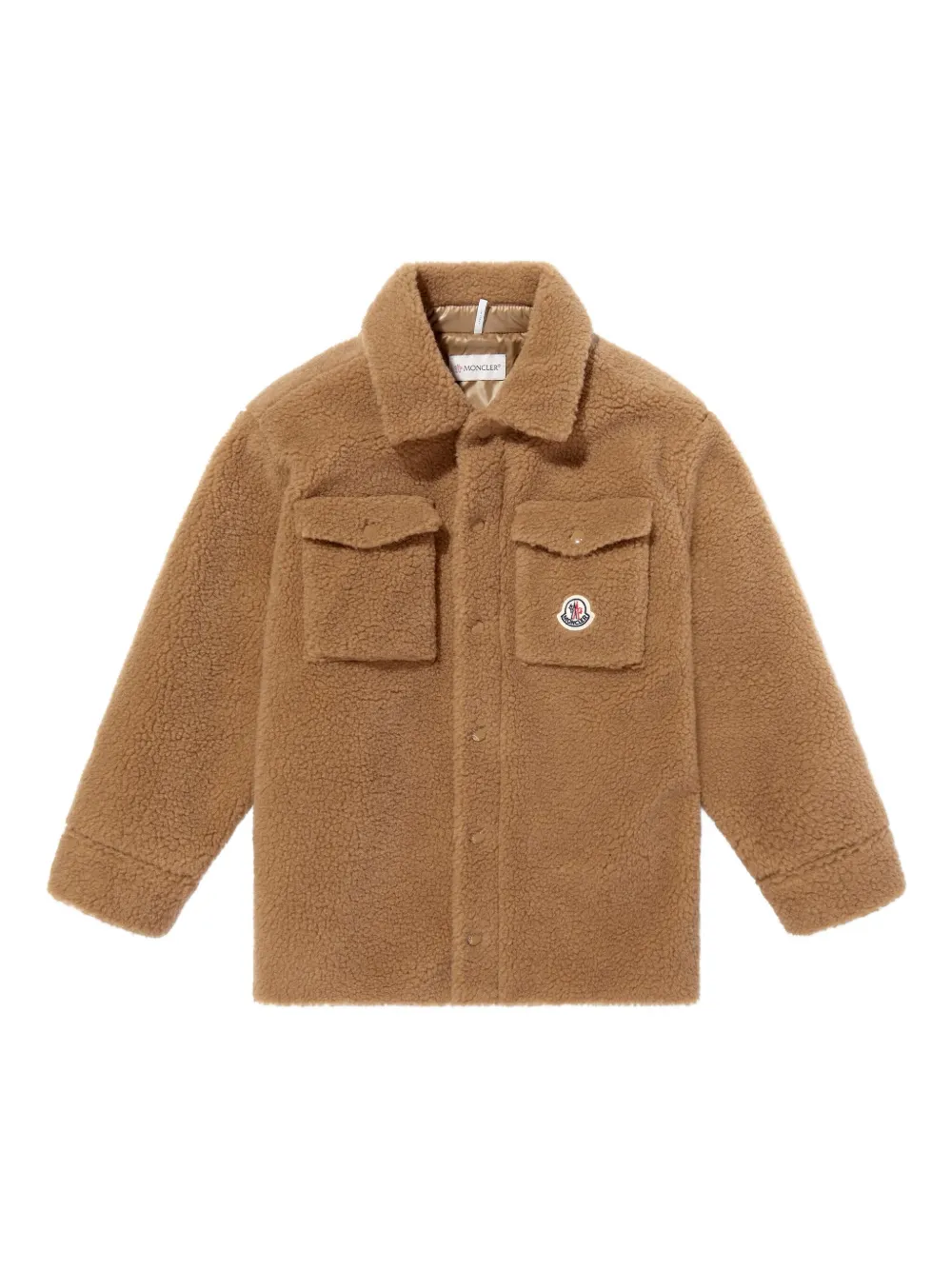 

Куртка с накладными карманами Moncler Enfant, коричневый