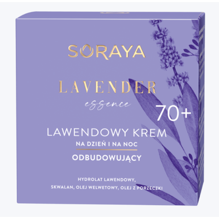 

Lavender Essence Восстанавливающий 70+ дневной и ночной крем с маслом семян бархатного цветка, Soraya