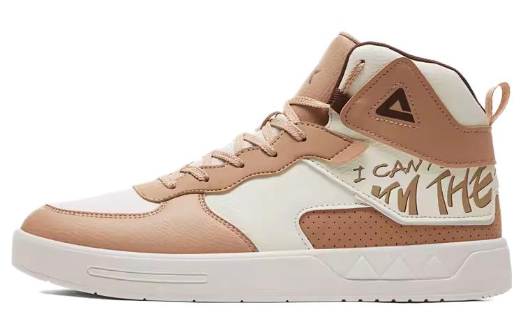 

Амортизирующие устойчивые к истиранию высокие скейтбордские кроссовки мужские зимние японская версия PEAK, цвет жёлтая грязь и песок