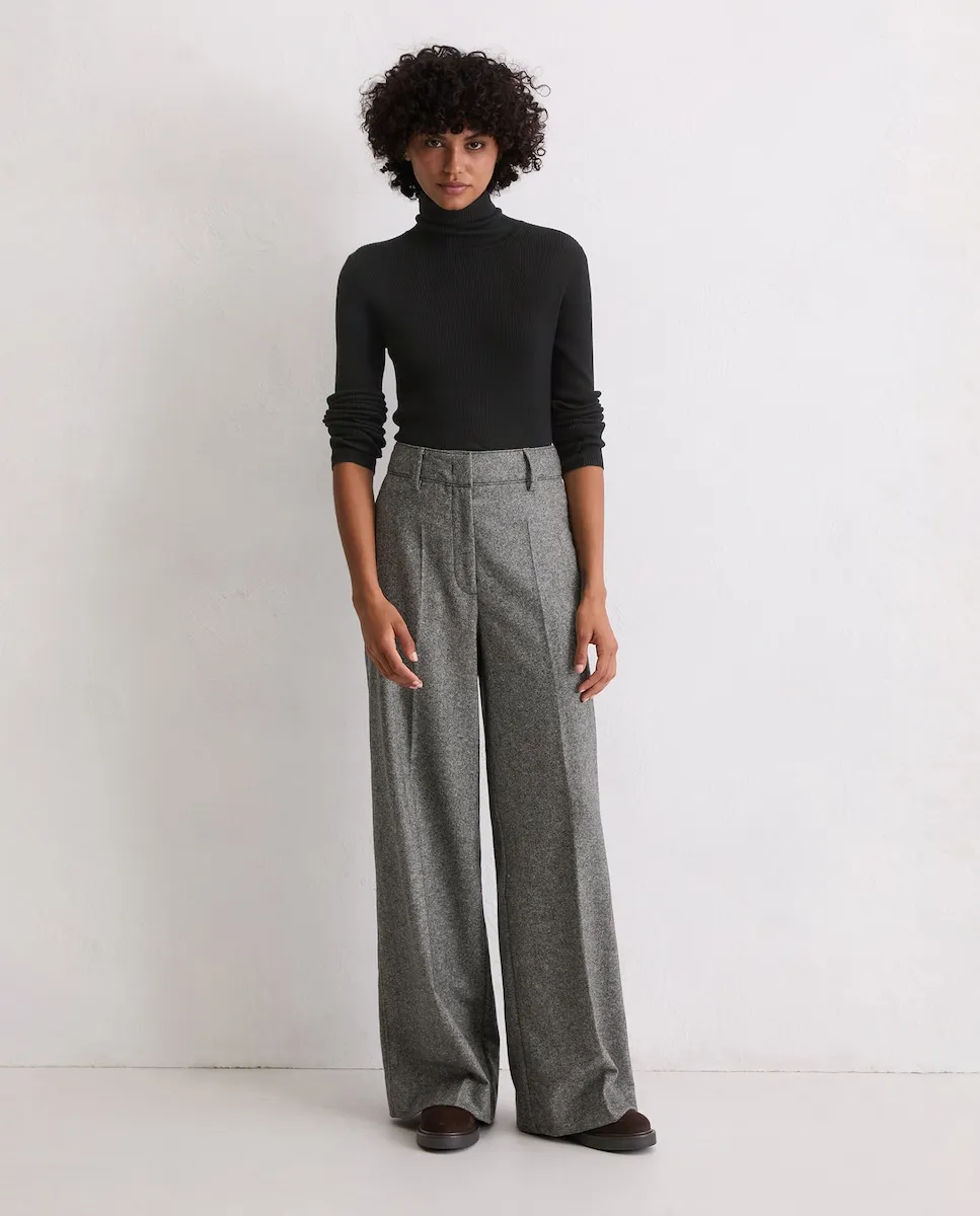 

Широкие женские брюки из твида, изготовленные из смеси новой шерсти MARC O'POLO, серый