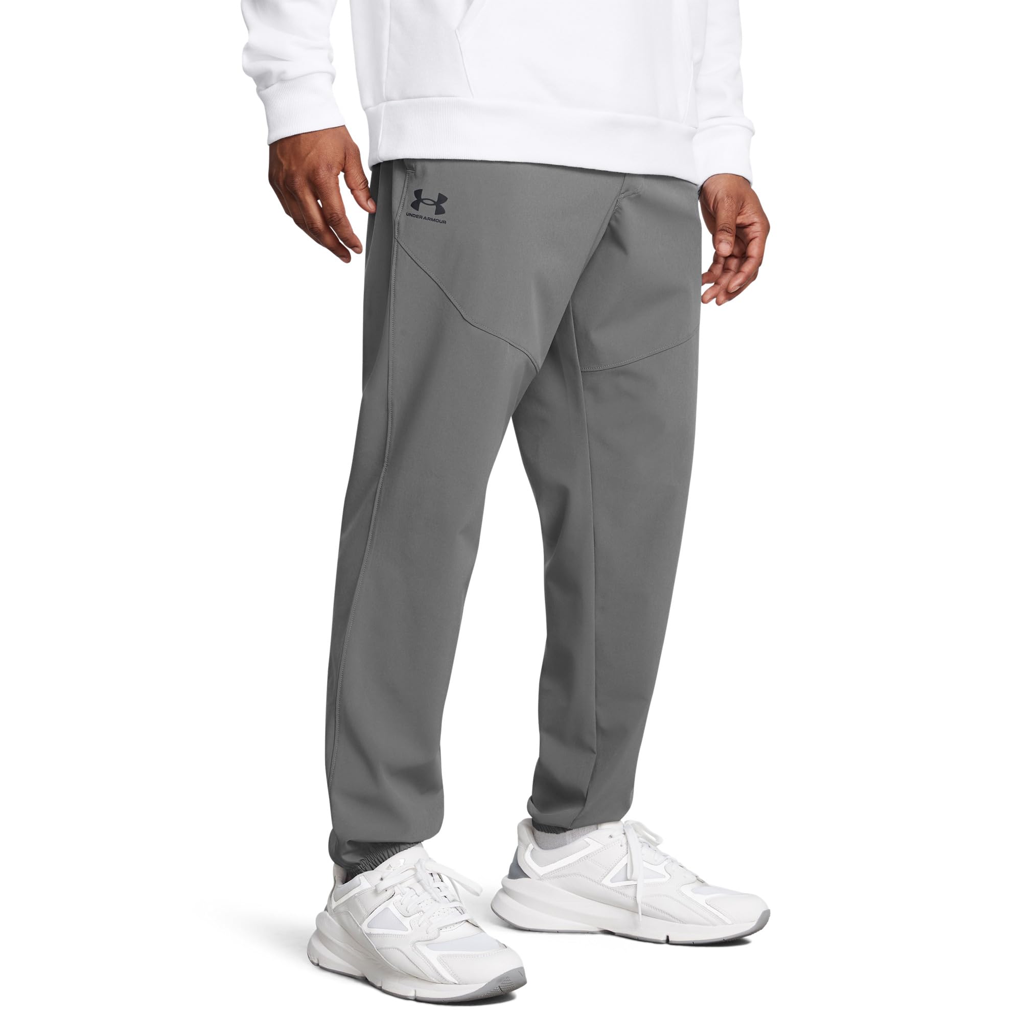 

Брюки Under Armour Vibe Woven Joggers, цвет Castlerock/Black