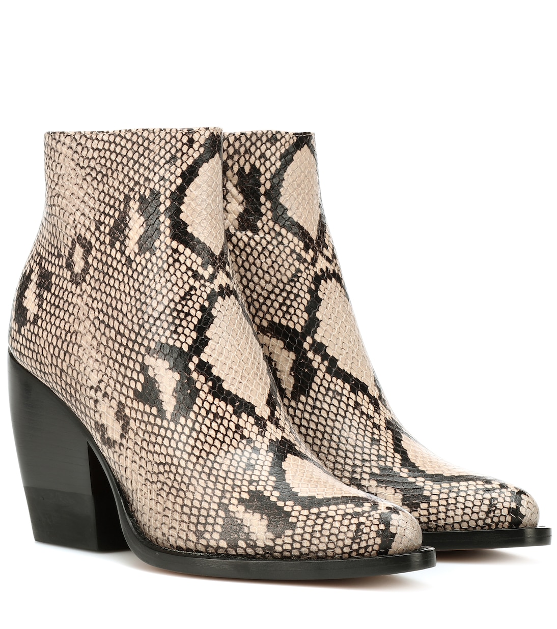Ботинки Rylee из тисненой кожи Chloé, Eternal Grey