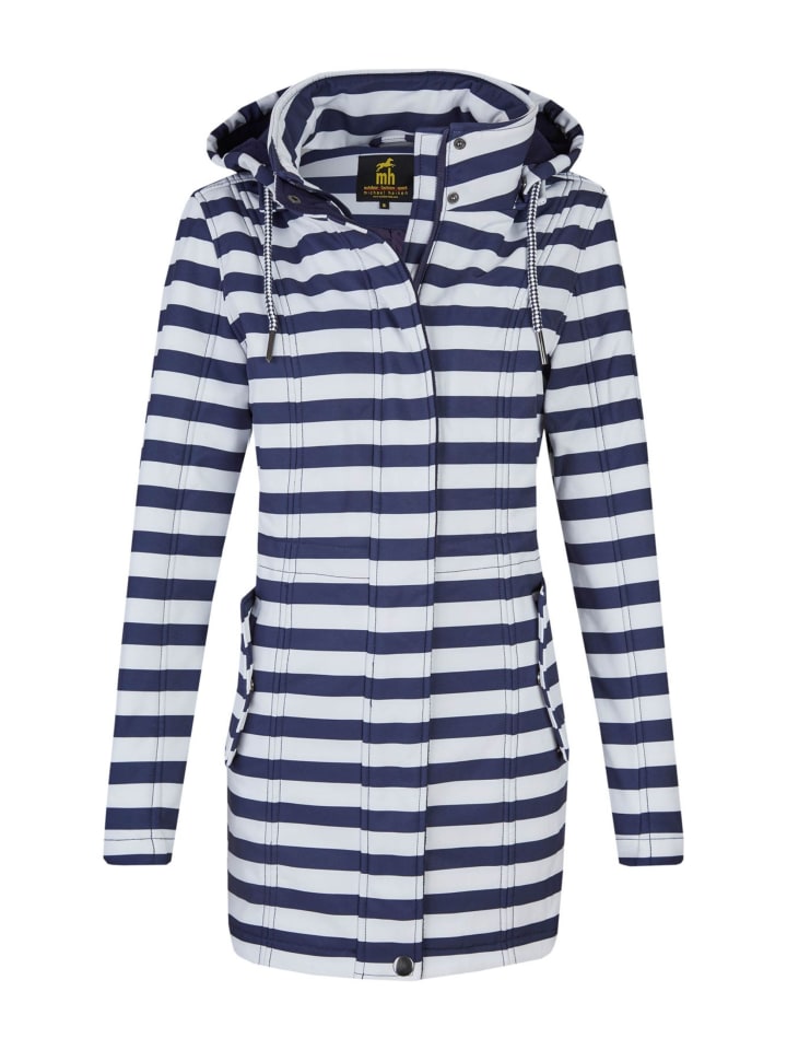 

Куртка софтшелл mh michael heinen Softshellmantel gestreift, цвет navy-weiß