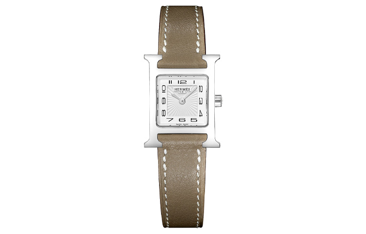 

HERMES Часы Heure H Wrist Watch Quartz Movement Genuine Leather Strap 17*17mm White Dial Women's Watch