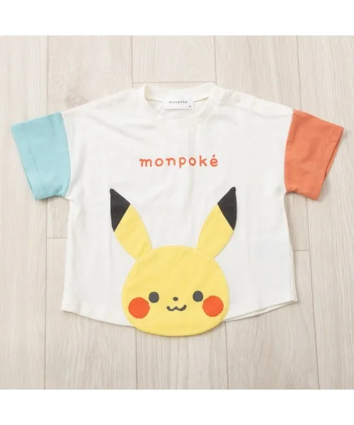 Детская футболка с аппликацией Пикачу monpoke collection зелёная — фото 2