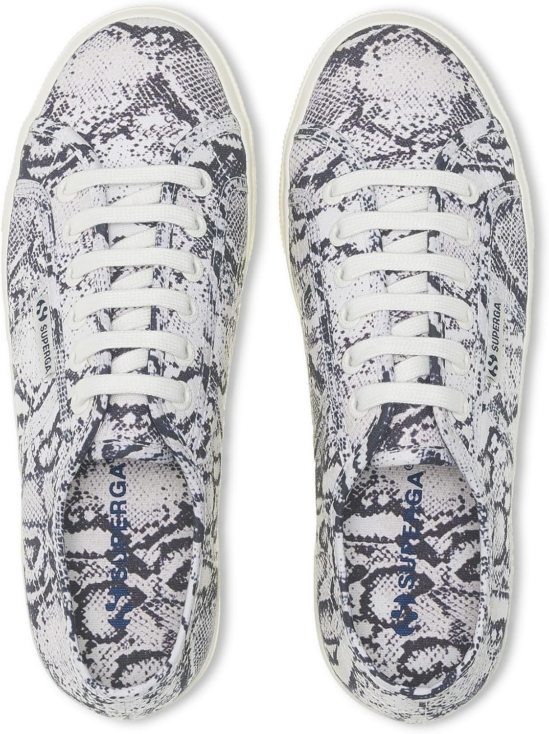Кроссовки Superga Unisex-Adult 2790 Print, белый/слоновая кость/темно-синий — фото 4