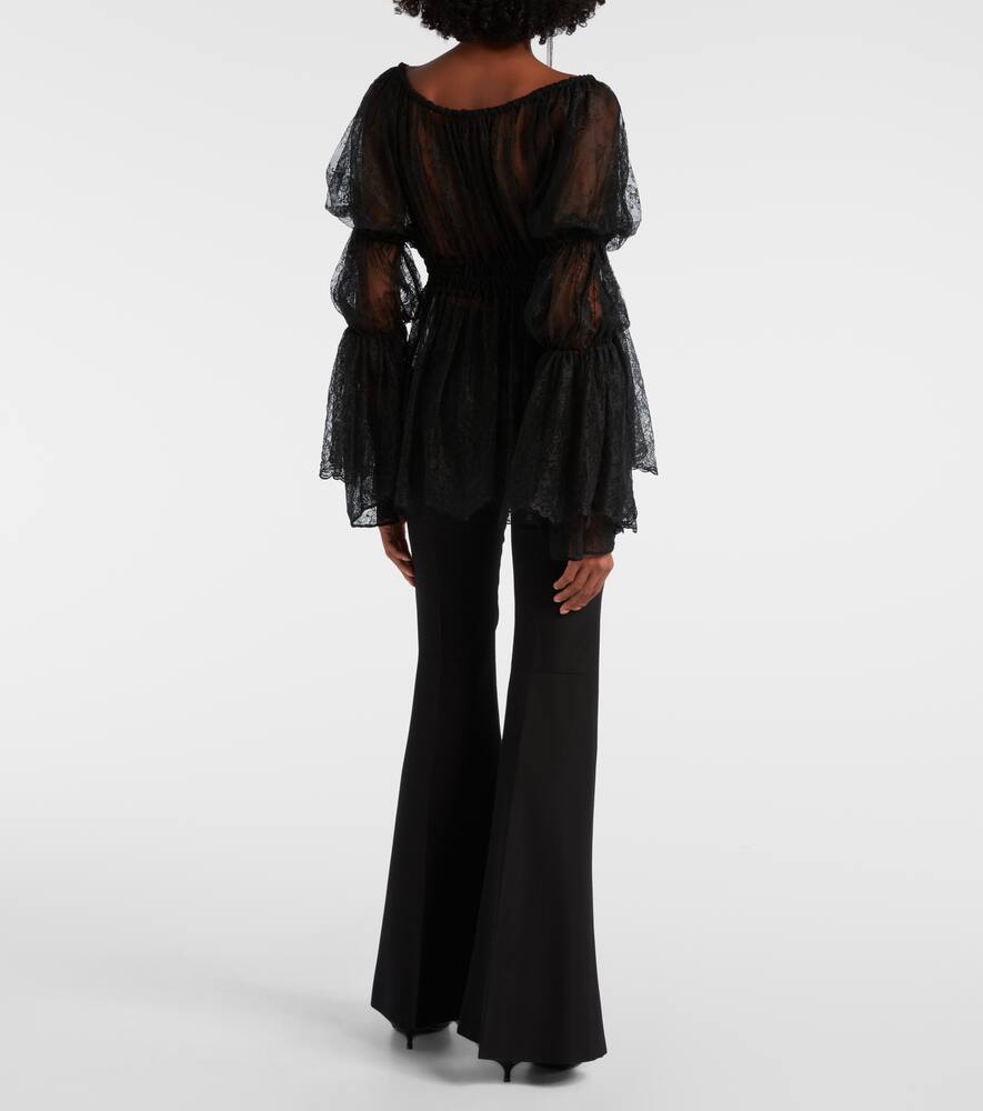 Топ из цветного кружева шантильи Blumarine, Black — фото 3
