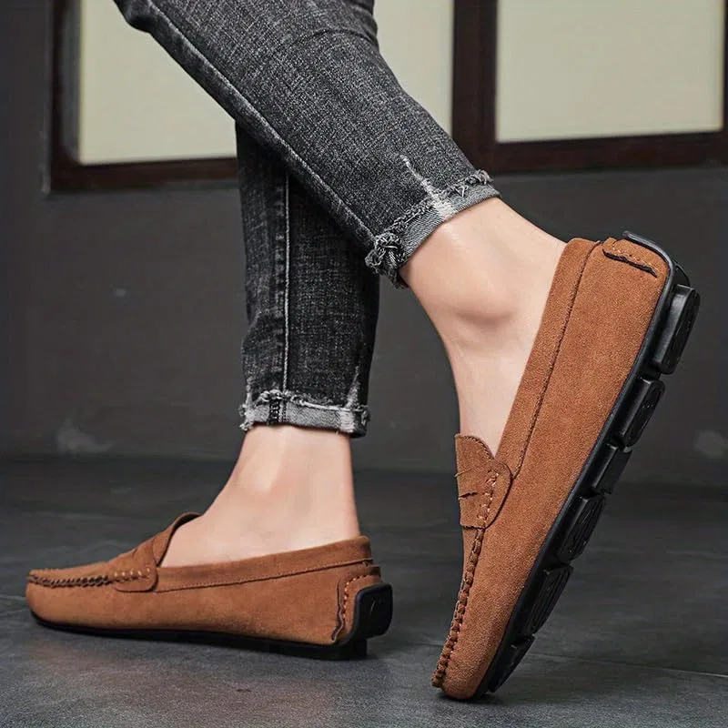 Туфли повседневные, дышащие, Loafers, светло-коричневые Clolinde — фото 4