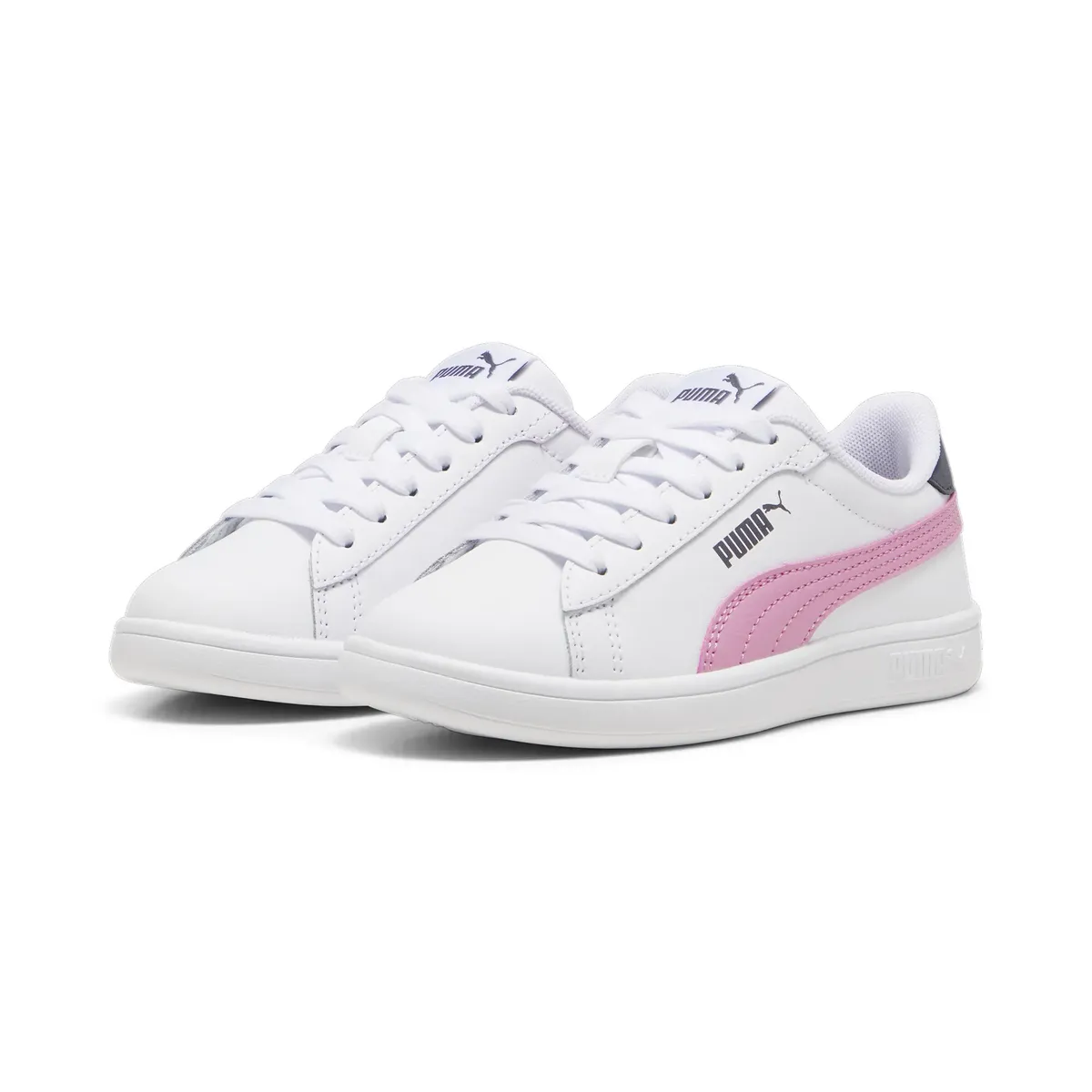 

Кроссовки PUMA "Smash 3.0 L Shoes Kids", цвет White Mauved Out Galactic Gray Pink