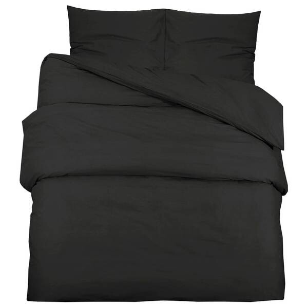 

Комплект постельного белья vidaXL Set 3016894-13 (3 шт), 240x1x220 см, черный