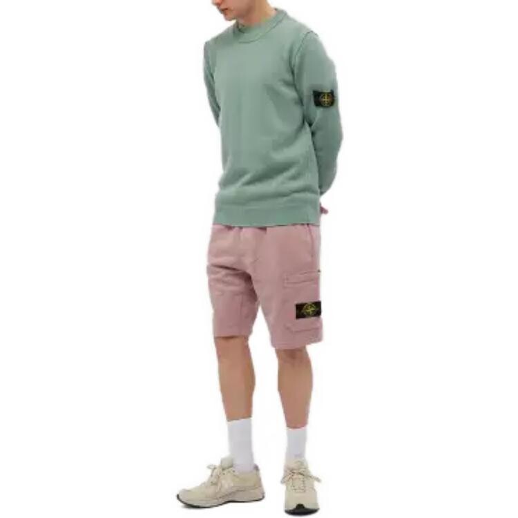 Повседневные шорты мужские розовые Stone Island, розовый — фото 4