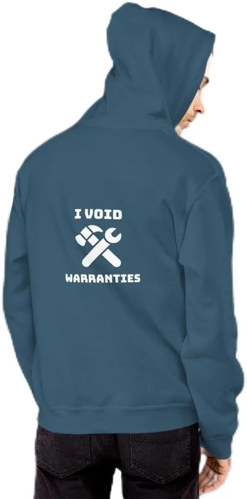 generic I void warranties - худи унисекс (белый текст)