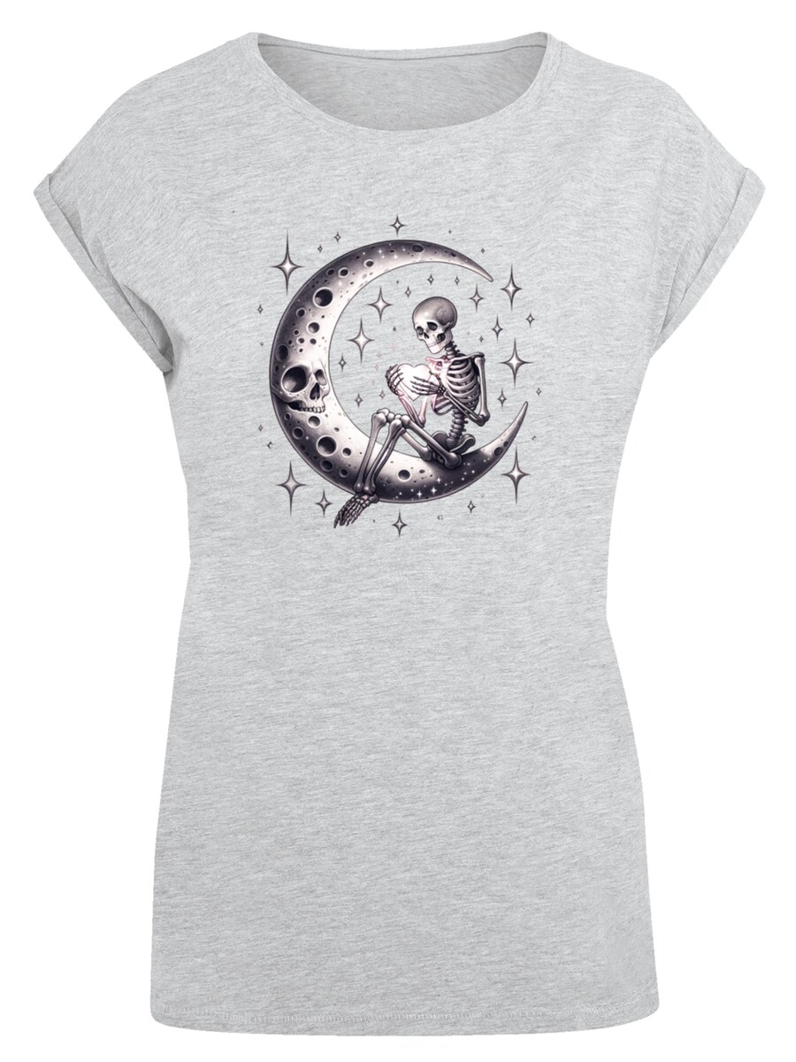 

Рубашка F4NT4STIC Gothic Valentinstag Skelett Mond, пятнистый серый