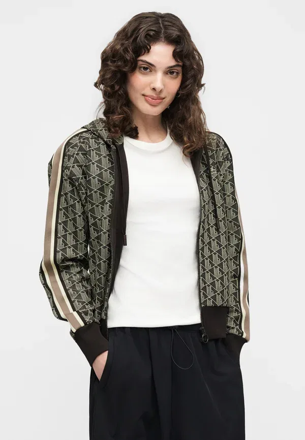 Толстовка Lacoste на молнии, баффало/желтый — фото 4