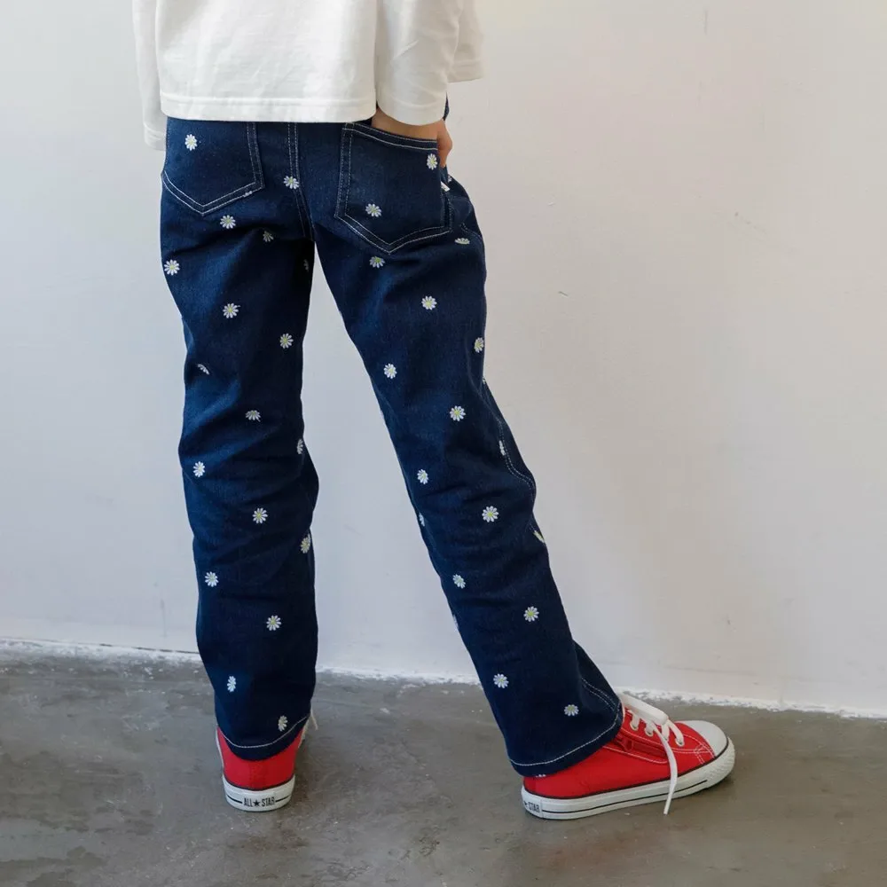 Джинсовые брюки с цветочной вышивкой Branshes, Navy blue — фото 3