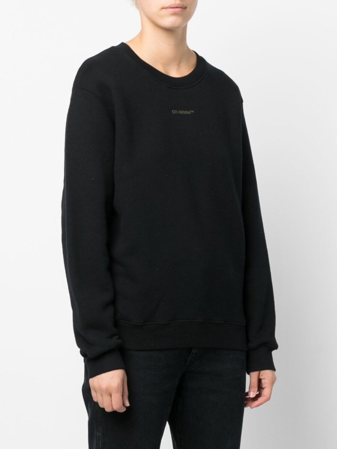 Off-White толстовка с круглым вырезом и логотипом Arrows, черный — фото 4