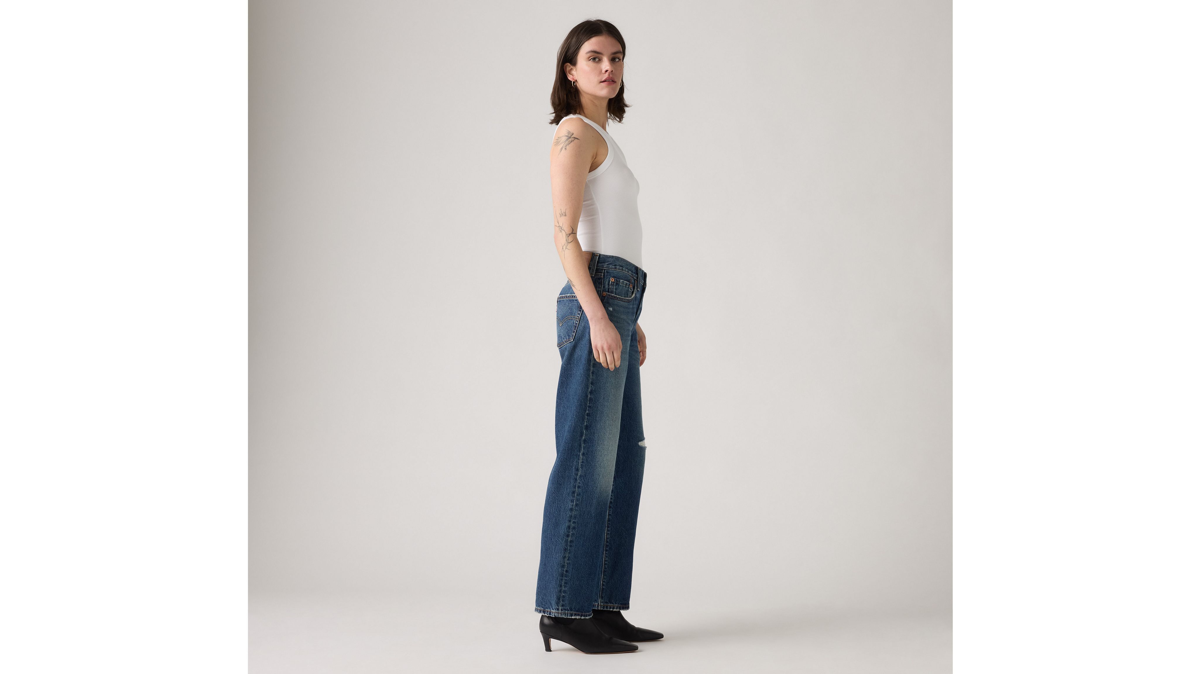 Женские джинсы 501 90-х годов длиной до щиколотки Levi's, Pickup Sticks - Dark Wash — фото 4