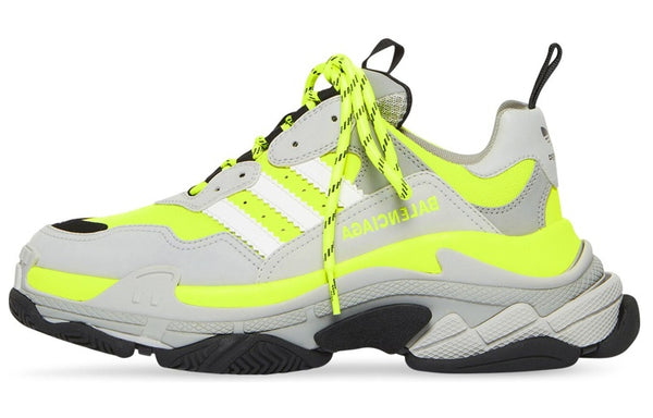 Кроссовки triple s x adidas 'fluo yellow' Balenciaga, желтый — фото 2