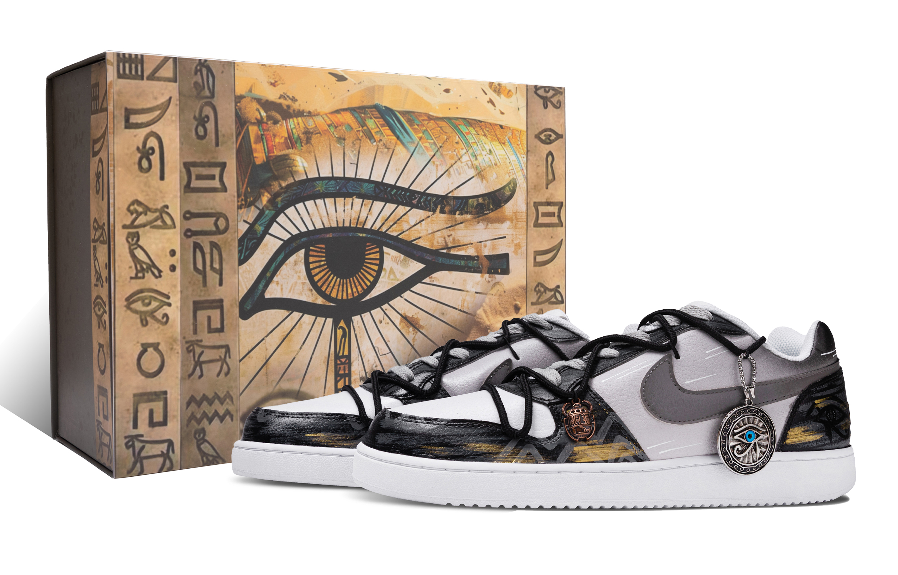 

Nike Низкие противоскользящие кроссовки для скейтбординга EBERNON Mystic Realm, мужские, черно-коричневые