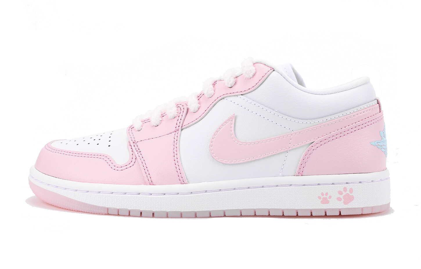 Кроссовки Air Jordan 1 Vintage Basketball Shoes Unisex Low-top Pink/white, розовый