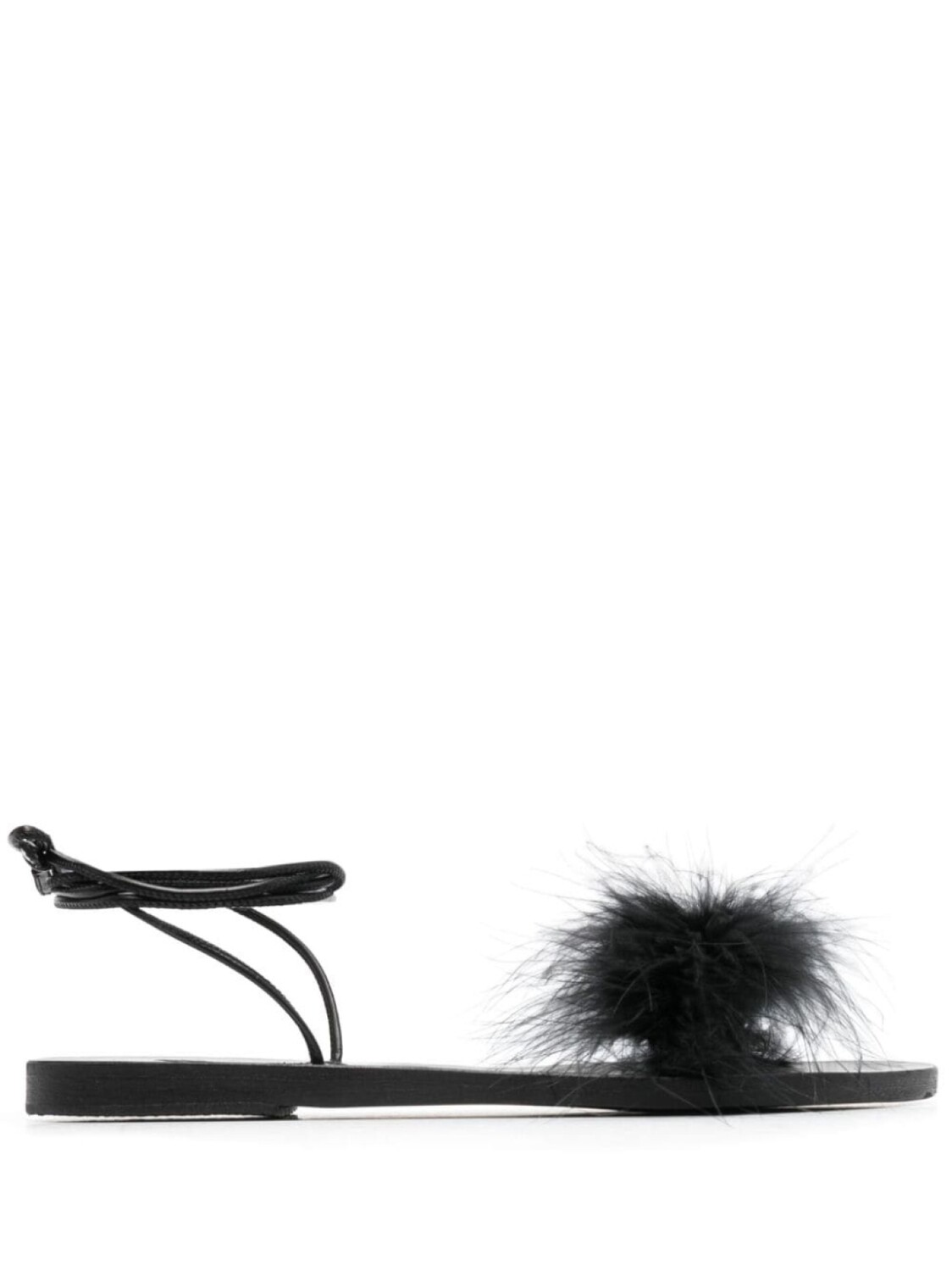 

Ancient Greek Sandals сандалии Choros Marabu с перьями, черный