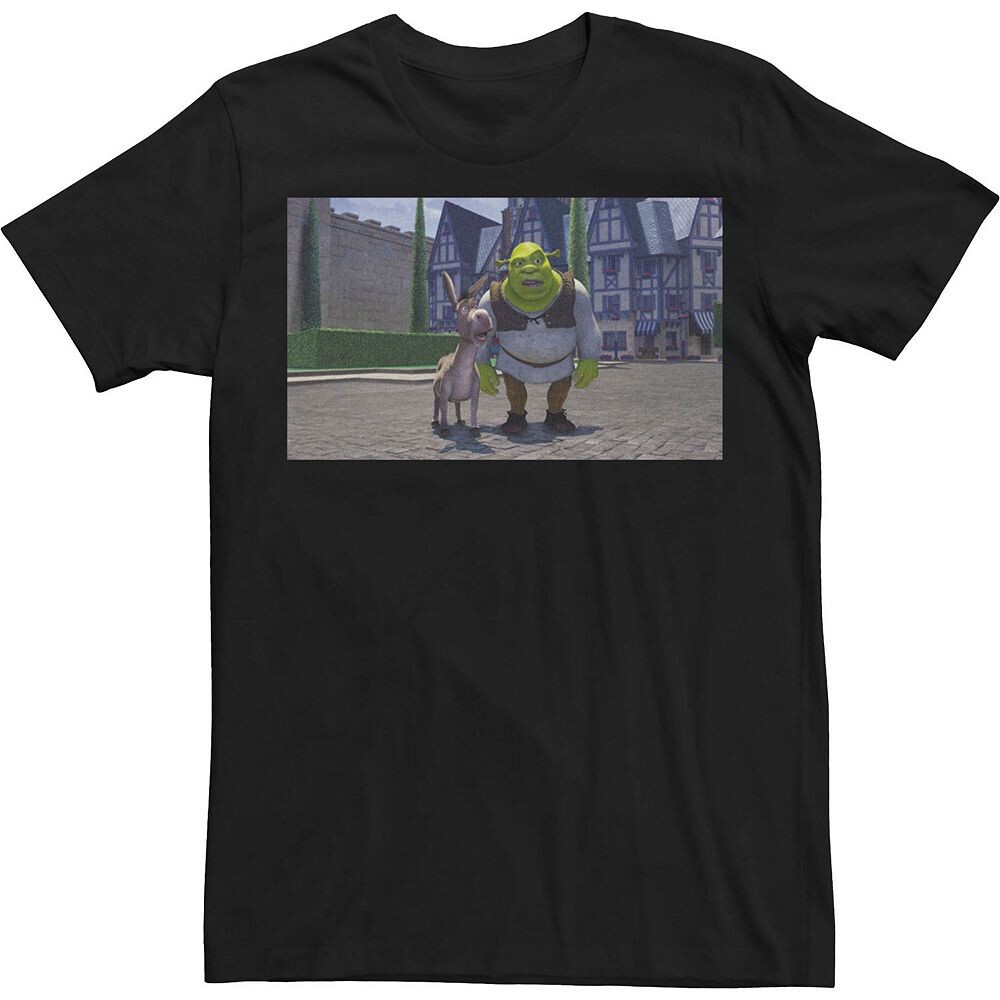 

Мужская футболка с плакатом Shrek Wait Shrek Licensed Character, черный