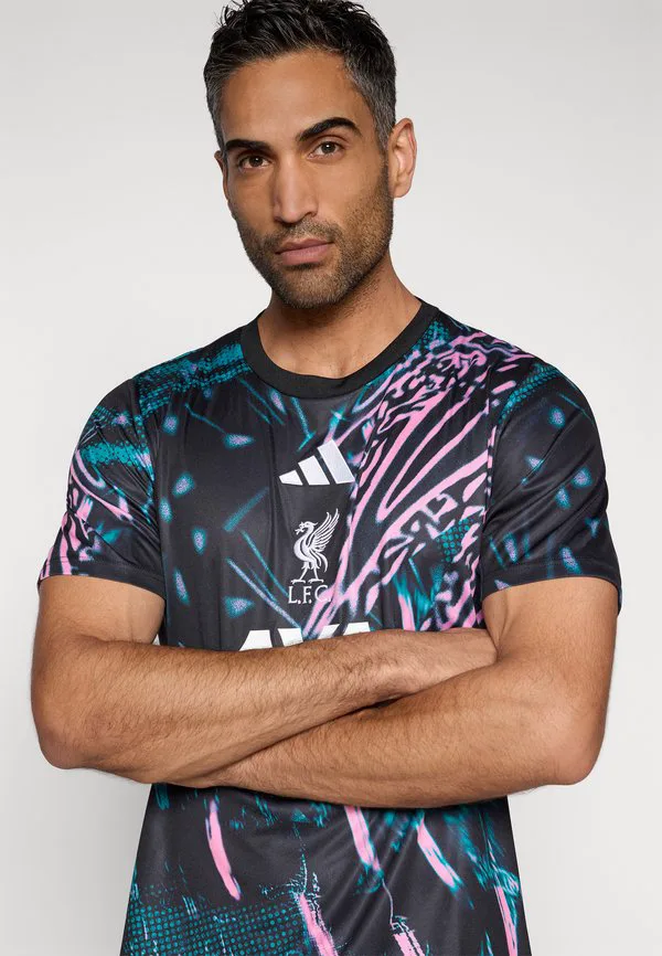 Футбольная майка Adidas Performance, Black/Green/Semi Pink Glow — фото 4
