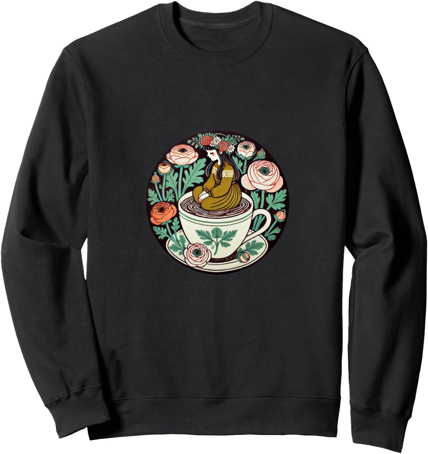 

Иллюстрация Кофейная фея, толстовка с изображением утреннего кофе Retro Coffee Lovers Snugg, черный