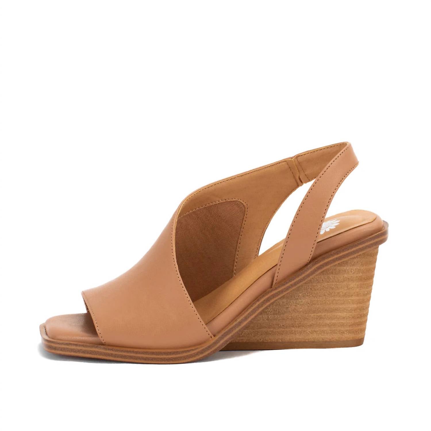 Женские босоножки Valdosta Slingback Wedge Sandal в цвете Almond Yellow Box — фото 2
