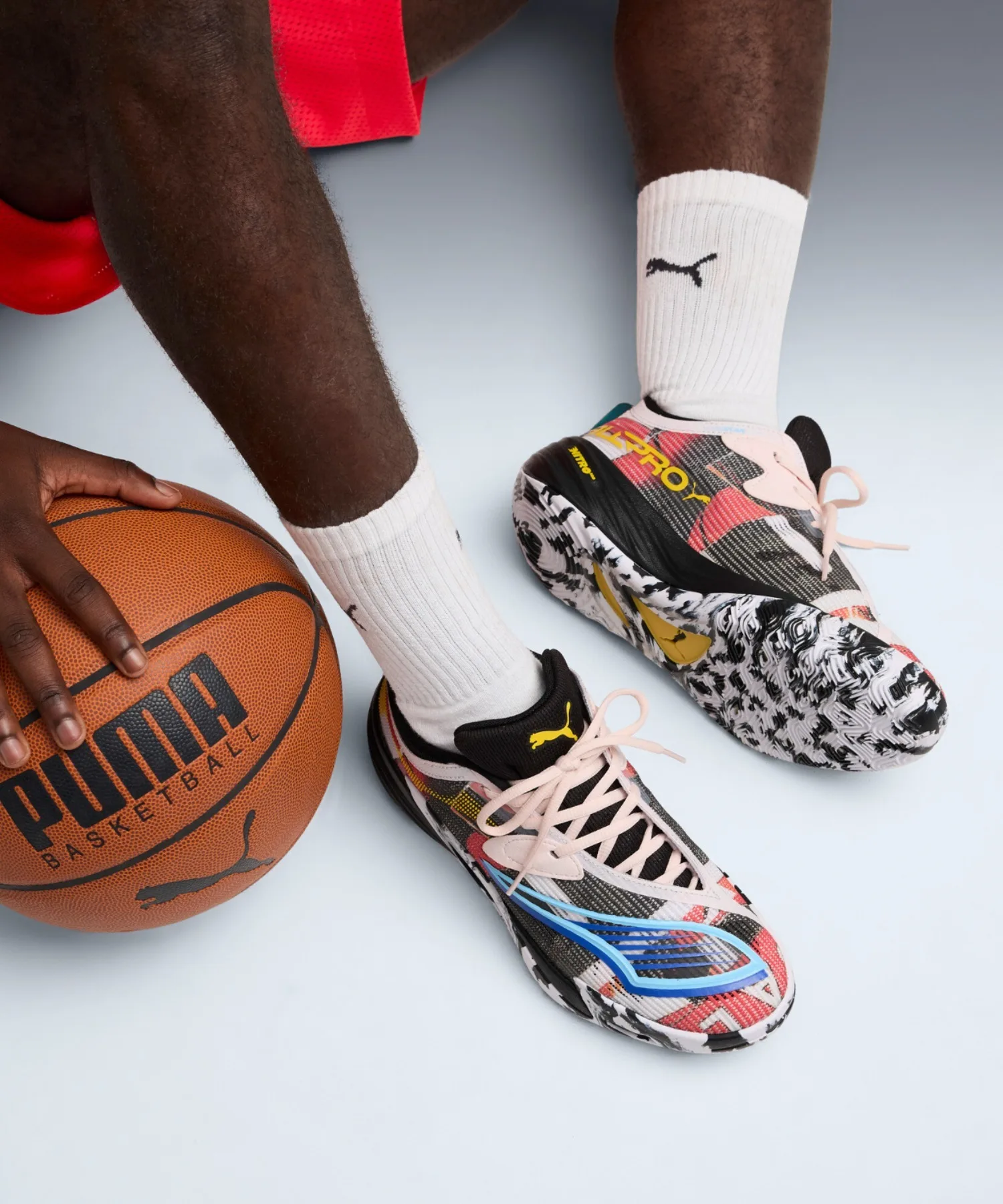Мужские кроссовки для баскетбола PUMA All-Pro NITRO 2 чёрные