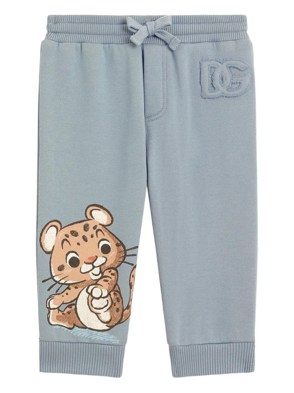 

Спортивные брюки с леопардовым принтом Dolce & Gabbana Kids, синий